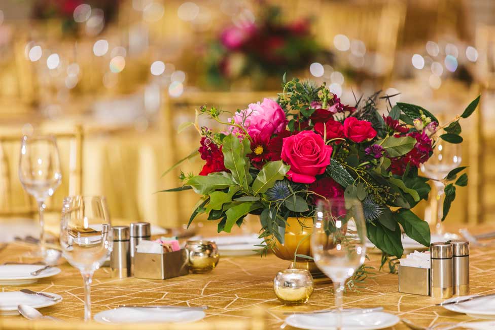 Formal Floral Decor for Corporate Dinner